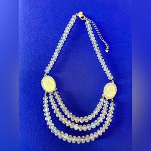 Kirk’s Folly Fairy Godmother Angels Crystal Necklace ~ Angel Cameo Triple Strand